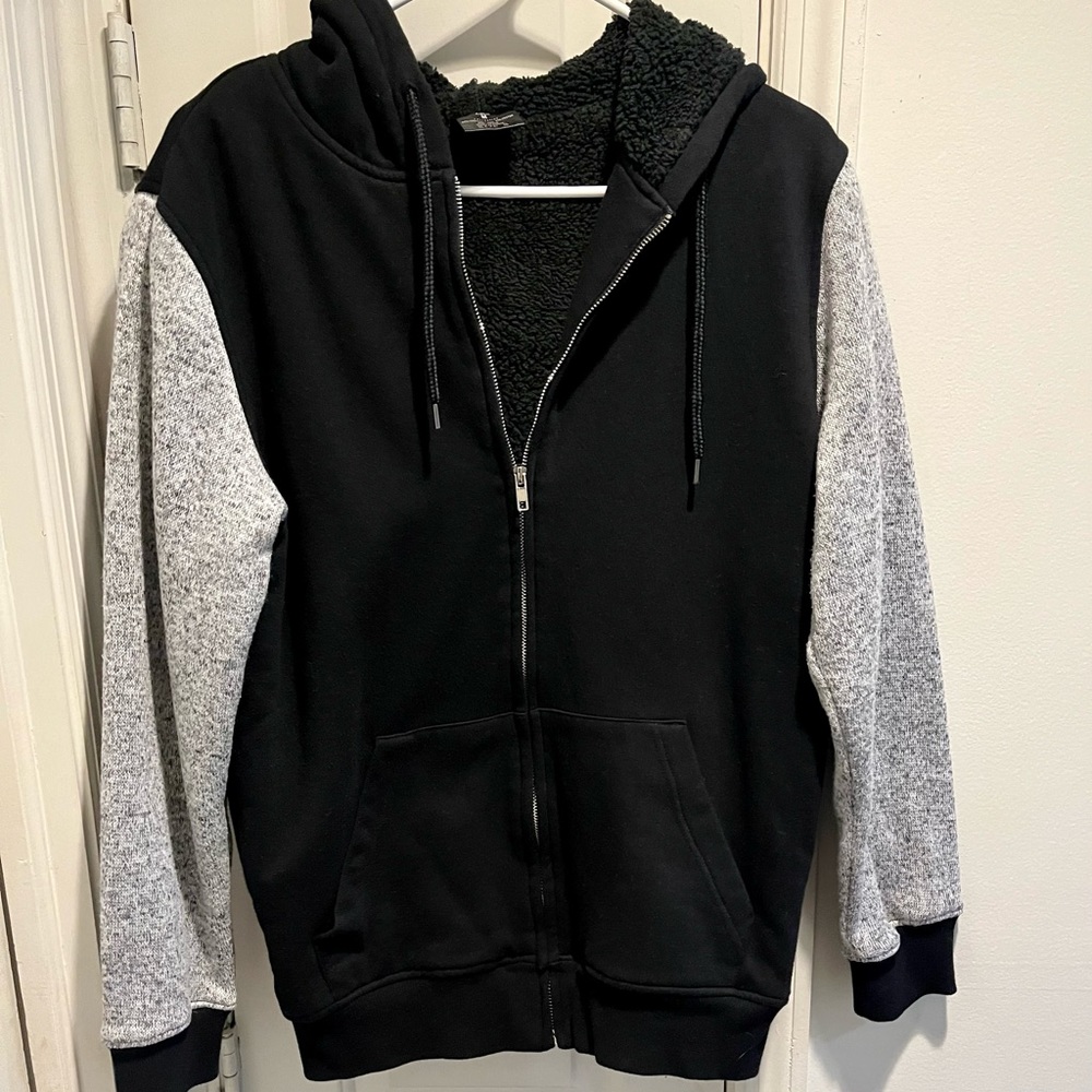JEM full zip Sherpa lined hooded sweatshirt